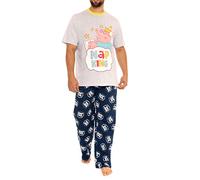 Peppa Pig Herren Papa Schwein Pyjamas Grau XL