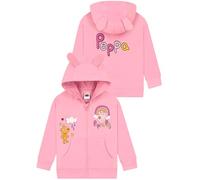 Peppa Pig Hoodie Mädchen, Zip Hoodie Kinder Mit 3D Ohren, Rosa Mädchen Kleidung Aus Baumwolle, Rosa 92