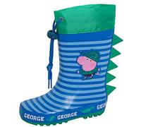 Peppa Pig Jungen George Pig Tie Top Gummistiefel Kinder Dino Wellingtons Regenstiefel Grün 6 UK Kind/EU 23