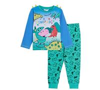 Peppa Pig Jungen-Schlafanzug mit George Wutz, 3D-Dino-Spikes, luxuriös, volle Länge
