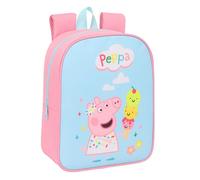 PEPPA PIG Kinderrucksack, Kinderrucksack, Schulrucksack, anpassbar an Kinderwagen, ideal für Kindergärten, bequem und vielseitig, Qualität und Widerstandsfähigkeit, 22 x 10 x 27 cm