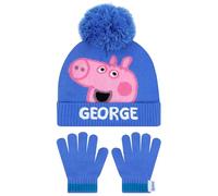 Peppa Pig Mütze Und Handschuhe, George Pig Winterset Für Kinder, Wintermütze & Handschuhe Kinder, Einheitsgröße Mütze Jungen
