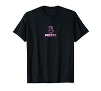 Peppa Pig Pink Neon Retro Flame Center Icon & Text Logo T-Shirt
