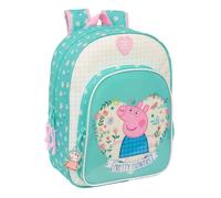 Safta Schulrucksack Peppa Pig Pretty Flowers – anpassbar an Kinderwagen, 26 x 11 x 34 cm