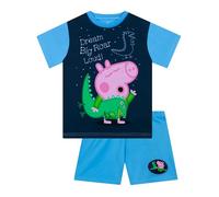 Peppa Pig Pyjamas, Schlafanzug Kurz Pyjama, George Pig Schlafanzug Jungen Set, Sommer Schlafanzüge Für Jungen, Blau 110