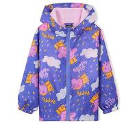 Peppa Pig Regenjacke Mädchen - Regenmantel Kinder Fleece Gefütterte Jacke mit Kapuze für Kinder von 2-6 Jahren (Mehrfarbig, 3-4 Jahre)