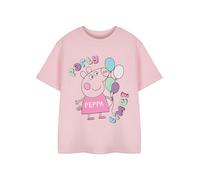 Peppa Pig Rosa Kurzarm-T-Shirt für Mädchen, Party-Time-Grafik-T-Shirt für Kinder, lustiges Charakter-Oberteil, Cartoon-Bekleidung, rosa T-Shirt für Mädchen-Fans, Geburtstagsgeschenk, rose, 2-3 Jahre