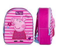 Peppa Pig Rucksack mit 3D Relief, Geräumiger Kinderrucksack mit einem Staufach, verstellbare Schulterriemen, Vadobag VB25042