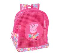 PEPPA PIG Strandrucksack für Kinder, sandfrei, mit Griffen, einfache Reinigung, ideal für Kinder verschiedener Altersgruppen, bequem und vielseitig, 32 x 12 x 38 cm, Rosa, M, Casual