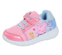 Peppa Pig Turnschuhe mit Haken und Öse für Mädchen, mit Glitzer, für Kinder, Größe 45-44, 25.5 EU