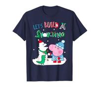 Peppa Wutz George Pig Snow Dinosaurs for Christmas T-Shirt