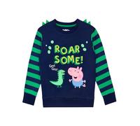 Peppa Wutz Jungen George Pig Sweatshirt Blau 122 (UK 6-7 Years)