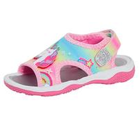 Peppa Wutz Mädchen Sport-Sandalen mit magischem Einhorn Regenbogen Kinder Sommer EVA Strand flache Schuhe, Pink - rose - Größe: 24 EU