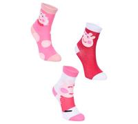 Peppa Wutz Pig Kinder Mädchen Socken 3 Paar Strümpfe Paket (DE/NL/SE/PL, Numerisch, 31, 34, Regular, Weiß/Pink)