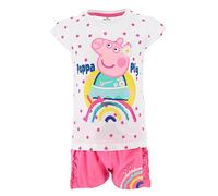 Peppa Wutz Pig Kinder Sommer-Set Mädchen T-Shirt und Shorts Kurze Hose Set, Größe Kids:116