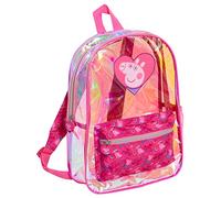 Peppa Wutz Rucksack Mädchen Schwimmtasche Klar abwischbar Kindergartenrucksack Kinder Transparente Schwimmstrandtasche