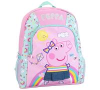 Peppa Wutz Rucksack | Rucksack Regenbogen | Mädchen Tasche | Schultasche Mädchen | Kindergartentasche | Rosa Einheitsgröße