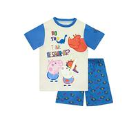 Peppa Wutz Schlafanzug Jungen I George Wutz Schlafanzug Kinder I George Wutz und Dinosaurier Schlafanzug I Weiche Baumwolle Pyjamas Offizielles Merchandise Mehrfarbig 128