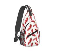 Pepper Chili Schultertasche für Herren und Damen, Umhängetasche, Brusttasche, Tagesrucksack, Schultertasche, Rucksack, für Reisen, Wandern