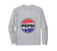 Pepsi Drink PAPL1435 Retro Vintage Circle Graphic Logo Langarmshirt