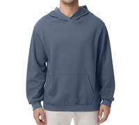 PepyPepy Herren Hoodie, Baumwoll-Kapuzenpullover Basic | Weich und Bequem, Kapuze ohne Kordel, Einfarbiger Basic-Look für Alltag, Freizeit und Layering