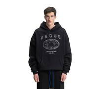 Pequs Herren Hoodie Faded Emblem Graphic Black (DE/NL/SE/PL, Alphanumerisch, M, Regular, Regular, Black)
