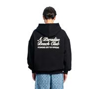 Pequs Herren Zip Hoodie A Paradise Beach Club Back Logo Black (DE/NL/SE/PL, Alphanumerisch, L, Regular, Regular, Black)