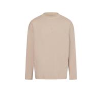 PEQUS Langarmshirt Herren beige, S