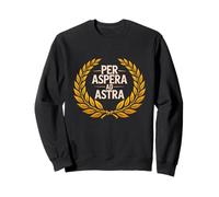 Per Aspera Ad Astra Lateinische Philosophie Lorbeerkranz Sweatshirt