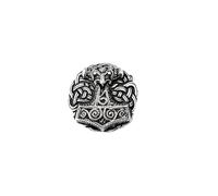 Pera Peris Gürtelschnalle Für Gürtel - Thorshammer aus Schonen - Wikinger - Thor - Odin - Hammer Buckle mit Knoten (Farbe: Messing oder Farbe: Silber) (Silber)