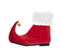 Perfeclan 1 Paar rote Weihnachtselfenschuhe, süße Elfenpantoffeln zum Verkleiden an festlichen Weihnachten, Eu 43