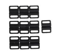Perfeclan 10 Paar Bikini Clips Karabinerhaken BH Trägerverschlüsse Bademode, Schwarz, 25x19mm