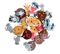 Perfeclan 50 Stück Tiere Holzknöpfe Knöpfe Holzknöpfe Bastelknöpfe Kinderknöpfe Kleidung Dekoration für Kinder