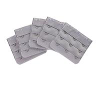 Perfeclan 5x Damen 3 Haken BH Verlängerung, Damen BH Träger Verlängerung, Flexibel, Grau