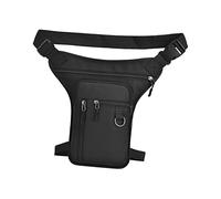 Perfeclan Beintasche Motorrad Oberschenkeltasche Hüfttasche Herren Damen mit Mehrere Taschen und Reißverschluss, Bein Tasche Leg Bag Gürteltasche für Outdoor Reiten Reisen Wandern, Schwarz