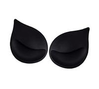 Perfeclan BH Einsatz Pads, Push-Up-Pad BH Einlagen, Bikini-Pads, Inserts Cup Lifter, Tröpfchenförmige Unterwäsche, Abnehmbare Atmungsaktiv Weich BH Einlagen, für Sport Bikini Bademode, Schwarz