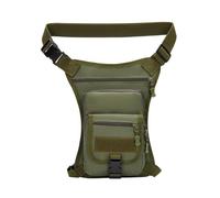 Perfeclan Gürteltasche Bein Tasche Motorrad für Männer Frauen Sport Gürteltasche mit Multi-Taschen Tactical Bag für Outdoor Camping, Grün #2