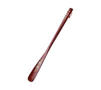 Perfeclan Langlebiger Schuhlöffel aus Holz mit langem Griff, Reichweitenhilfe, Schuhabzieher, 70 cm, mit hängendem Seil, Schuhanzieher, Schuhhelfer für ältere, Rot