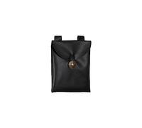 Perfeclan Mittelalterliche Gürteltasche, Gürteltasche, Wikinger-Retro-Stil, verstellbare Ausrüstung, PU-, Hüfttasche, Geldbörse zum Tragen von, Schwarze Hüfttasche