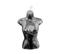 Perfeclan Weiblicher Schaufensterpuppen-Torso, weibliches Kleidermodell, Mode-Körper-Requisiten, halbe Länge, weibliche Schaufensterpuppe, Schneiderpuppe für, Schwarz