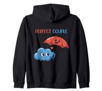 Perfect Couple Wolke Regenschirm Spaß Kapuzenjacke