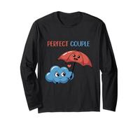 Perfect Couple Wolke Regenschirm Spaß Langarmshirt