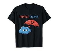 Perfect Couple Wolke Regenschirm Spaß T-Shirt