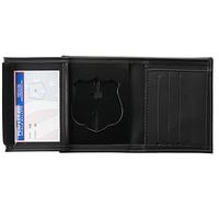 Perfect Fit Shield Wallets Houston Polizei-Brieftasche, schwarzes Leder, versteckter Ausweishalter (Ausschnitt 49)