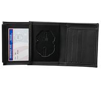 Perfect Fit Shield Wallets US Army Military Police MP Badge Wallet Black Leather Hidden Badge and ID Holder (Cutout 464)
