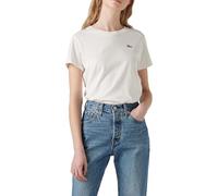 T-Shirt LEVI'S "TEE Minilogo", Damen, Gr. XXL (44), weiß, Jersey, Obermaterial: 100% Baumwolle, unifarben, figurbetont hüftlang, Rundhals, gerader Abschluss, Shirts T-Shirt, mit kleiner Logostickerei,
