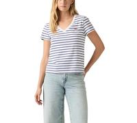 Perfect Vneck Emily Stripe Bright White