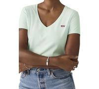 Levi´s ® The Perfect Kurzarm-t-shirt Mit V-ausschnitt L Pale Blue