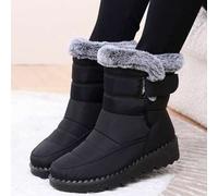 Perfekt zu Jogginghosen, verdickte warme Schneestiefel für Frauen, kurze Winterstiefel in den Größen 36-45, rundspitz, großer Größe, kälteresistente f