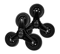 perfk 2x Ersatz Einkaufswagen Trolley Räder Treppensteiger Räder, Einkaufstrolley Ersatzräder, Ersatzrad für Treppenkletterer Sternrad Dreiringrad